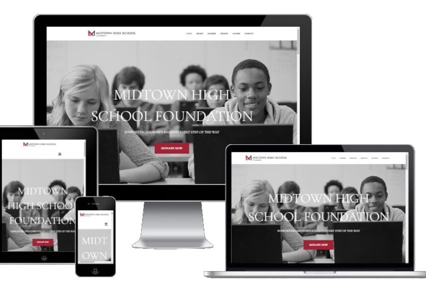 Midtown High School Foundation home page responsive