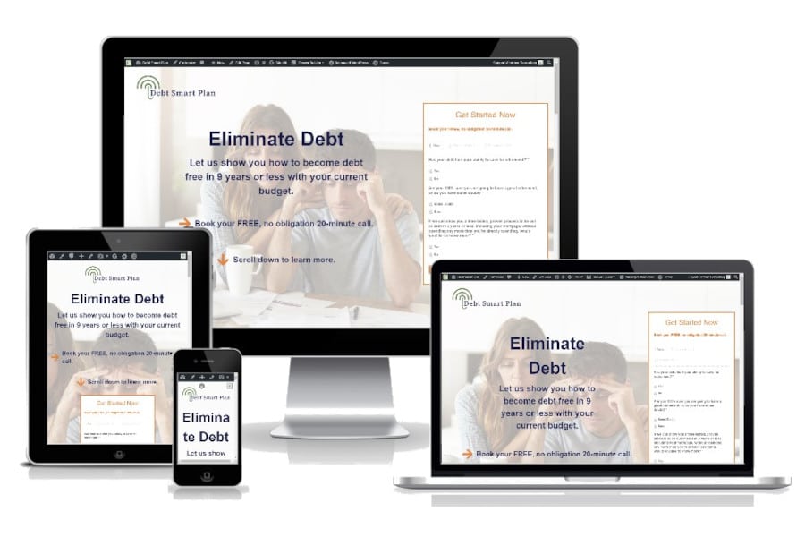 Debt Smart Plan home page responsive