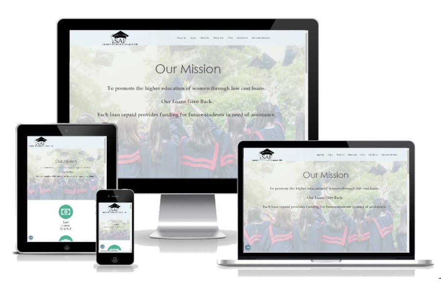 Student Aid Foundation home page responsive